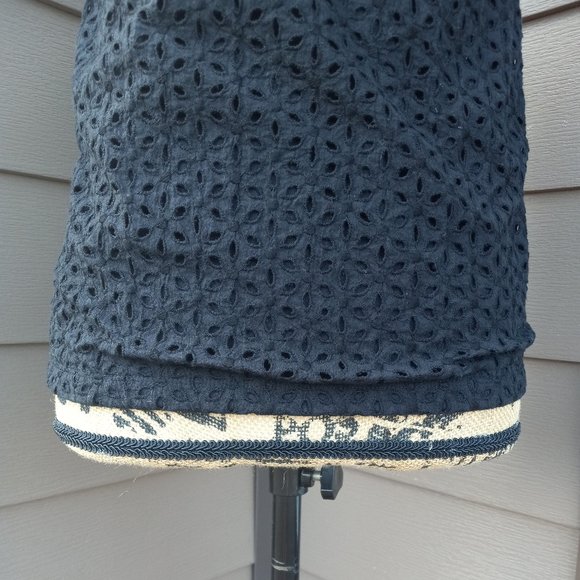 Woolovers Black Embroidered Eyelet Cotton Tank Top - Picture 13 of 13